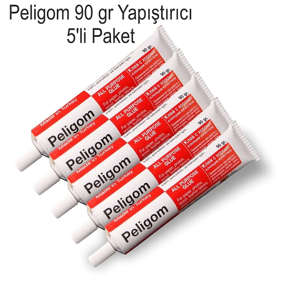 Pelikan Peligom Kuvvetli Sıvı Yapıştırıcı 90 gr - Metal Tüp 5 li Paket