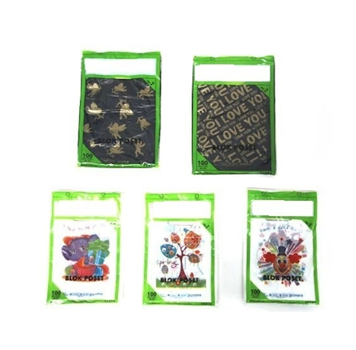 Baskılı El Geçme Blok Poşet 3 No 30x45 cm ( 3000 Adet )