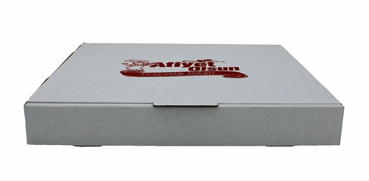 Pizza Kutusu Beyaz 100 Adet 28x28 cm.