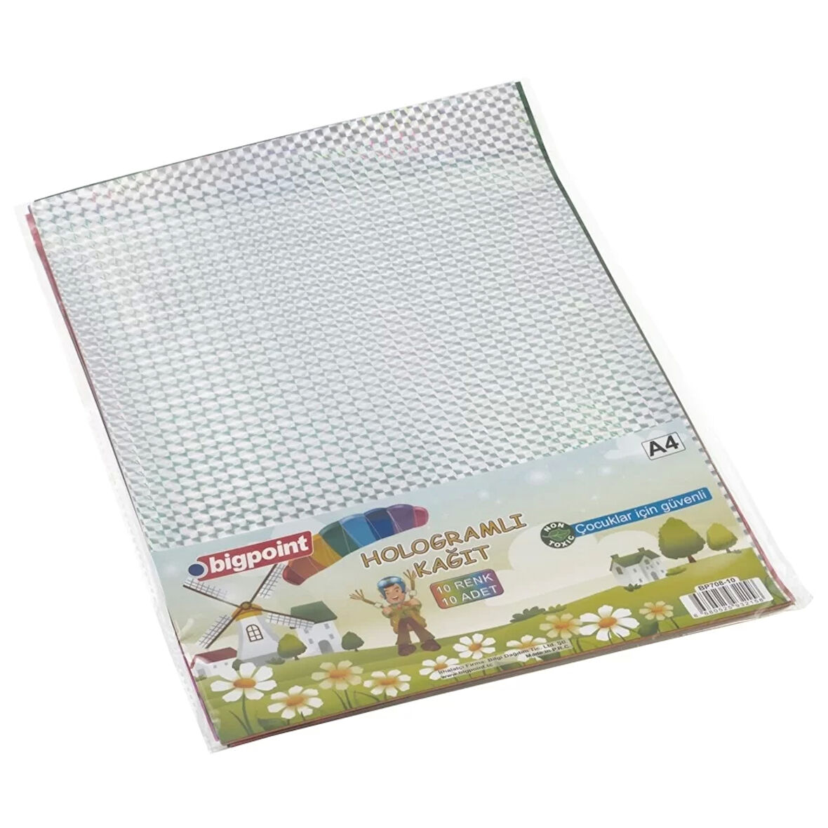 Bigpoint Hologramlı Kağıt A4 Karışık 10 Renk