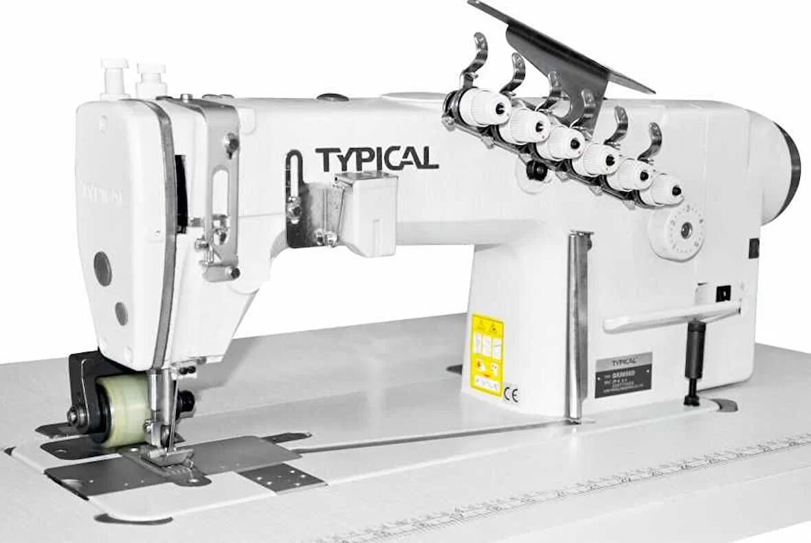 Typical GK-0056D-/P-4 3 İğne Zincir Dikiş D.Drive İğne Poz.Servo Motor Merdane Çekerli