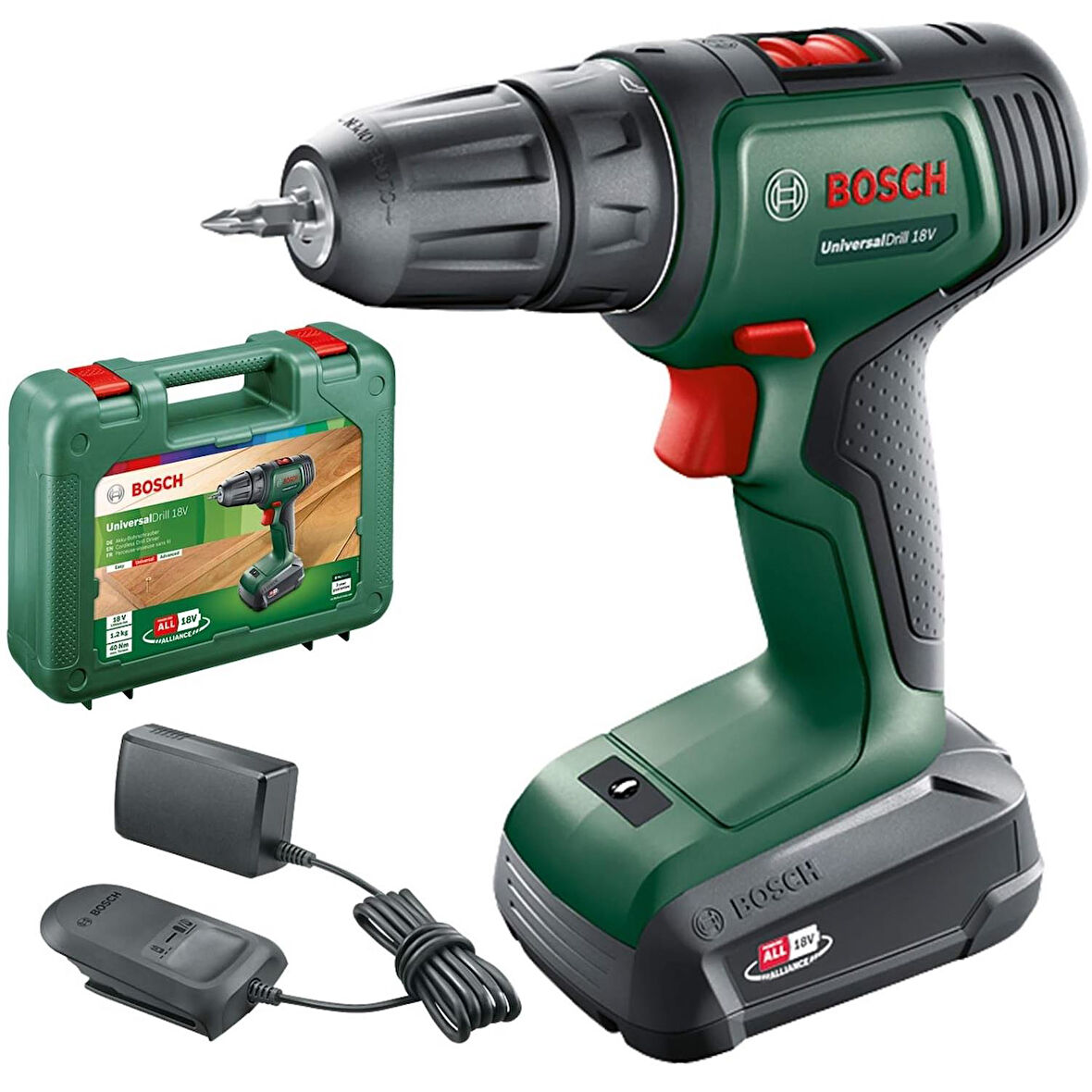 Bosch Universaldrill 18V Tek Akü 1,5 Ah Akülü Matkap Vidalama - 06039D4001