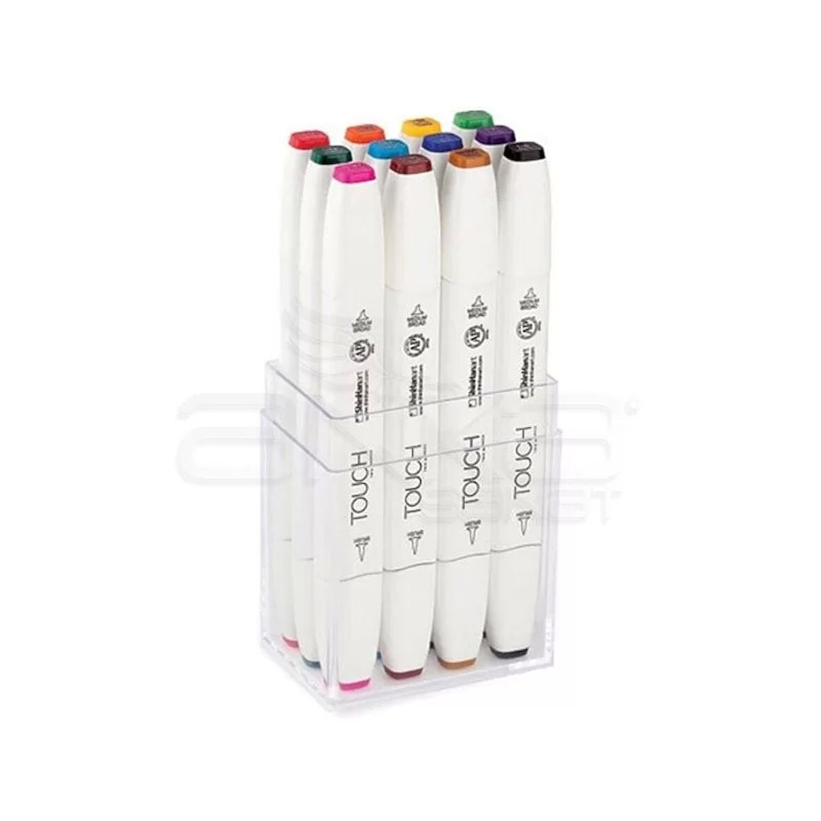 Touch Twin Brush Marker Kalem 12li Set Ana Renkler