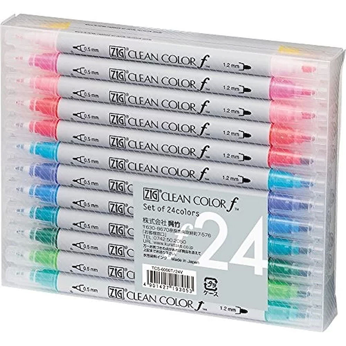 Zig Clean Color F Çift Uçlu Marker Kalem 24 lü Set TCS-6000T/24V