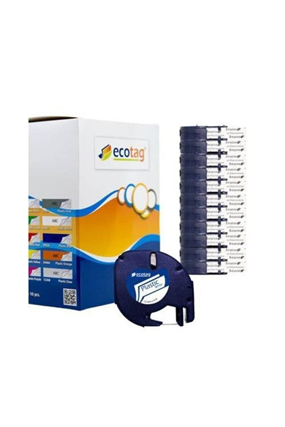 Dymo Letratag Muadil Beyaz Plastik Şerit Etiket 10'lu Paket