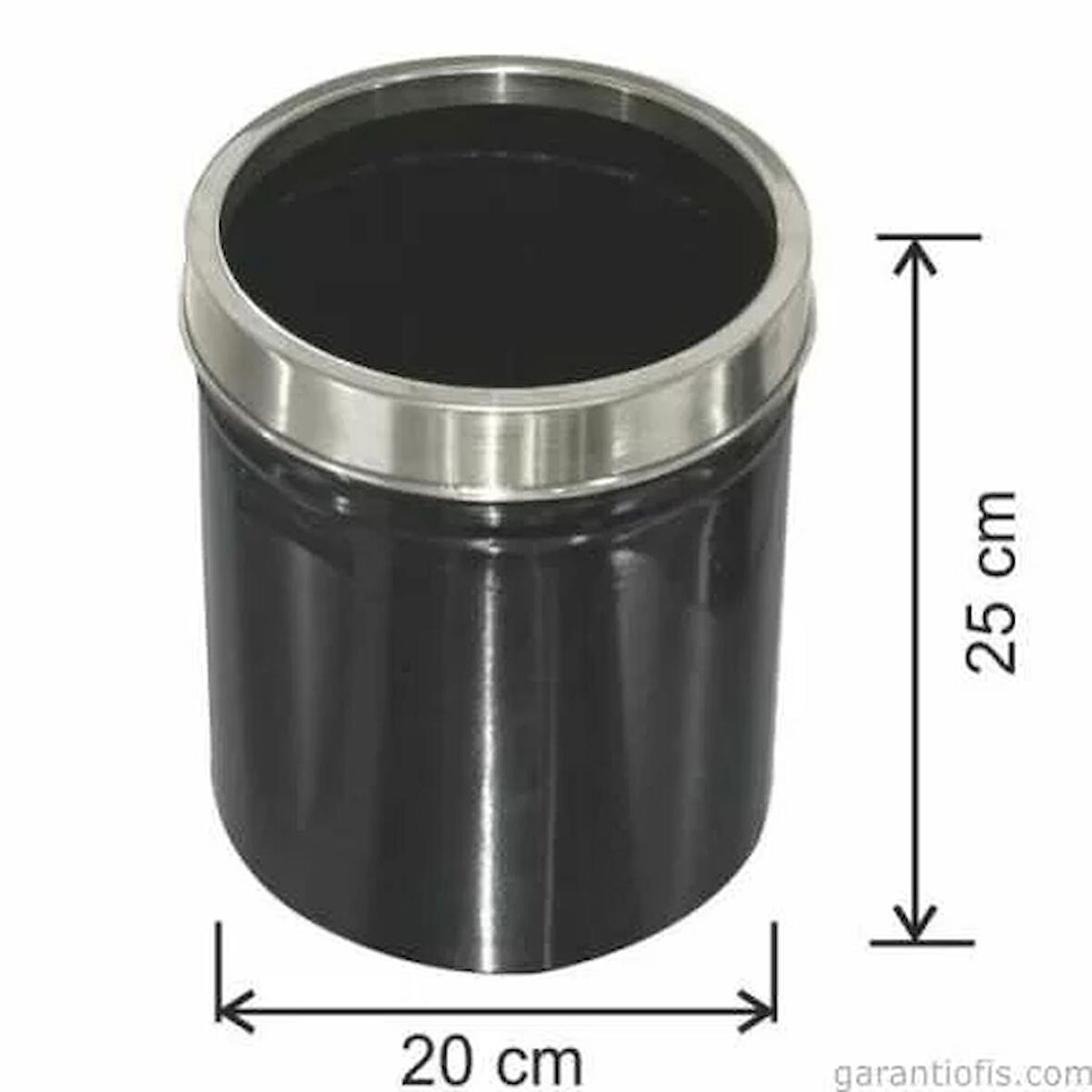 Garanti Metal 1431 Paslanmaz Çemberli Çöp Kovası (8 Litre)