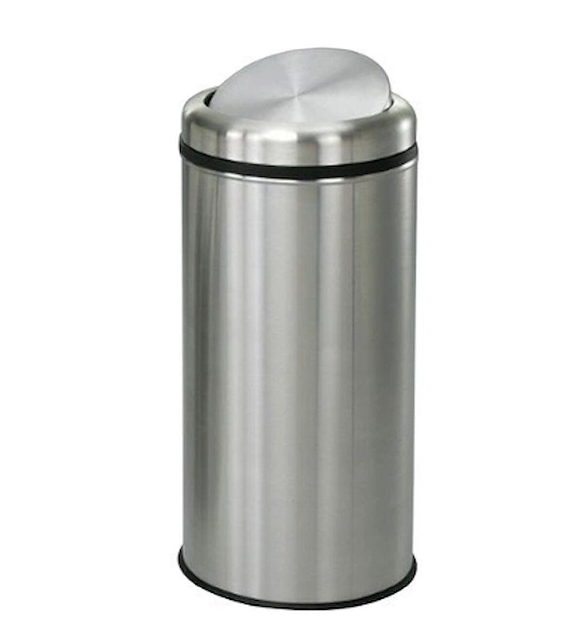 45 Lt Pratik Kapaklı Çöp Kovası Paslanmaz ( 1 Adet )