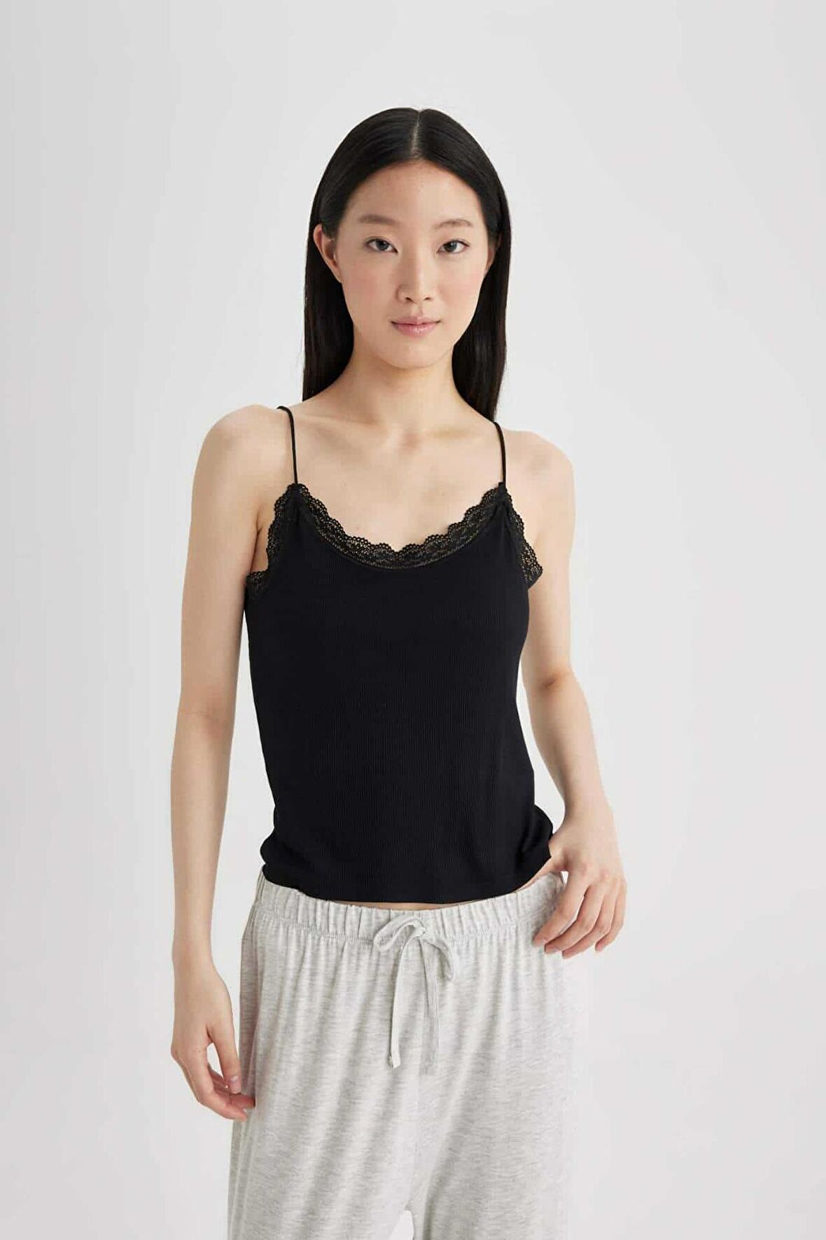 DeFacto Regular Fit Ribana Atlet-Fall in Love A9744AX24SPBK81