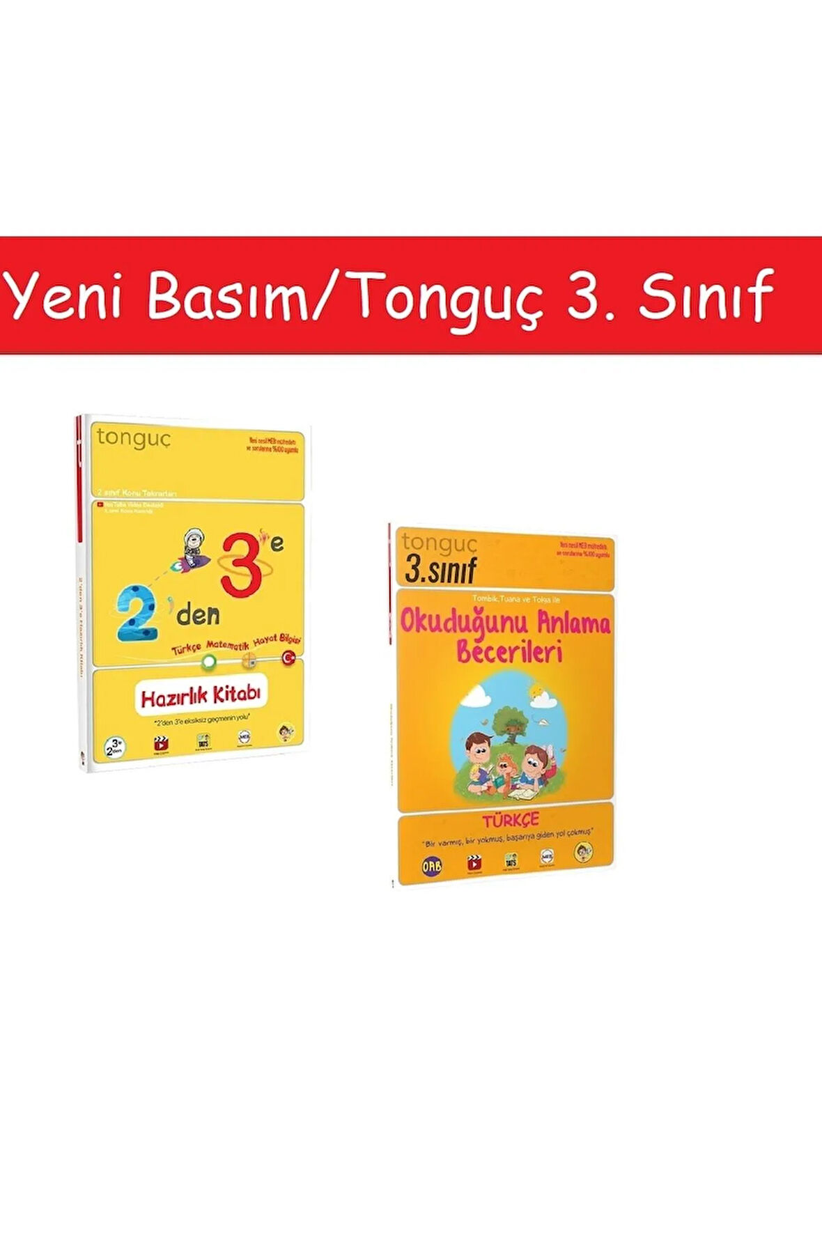 Tonguç 2'den 3'e Hazırlık Kitabı & 3. Sınıf Türkçe Okuduğunu Anlama Becerileri