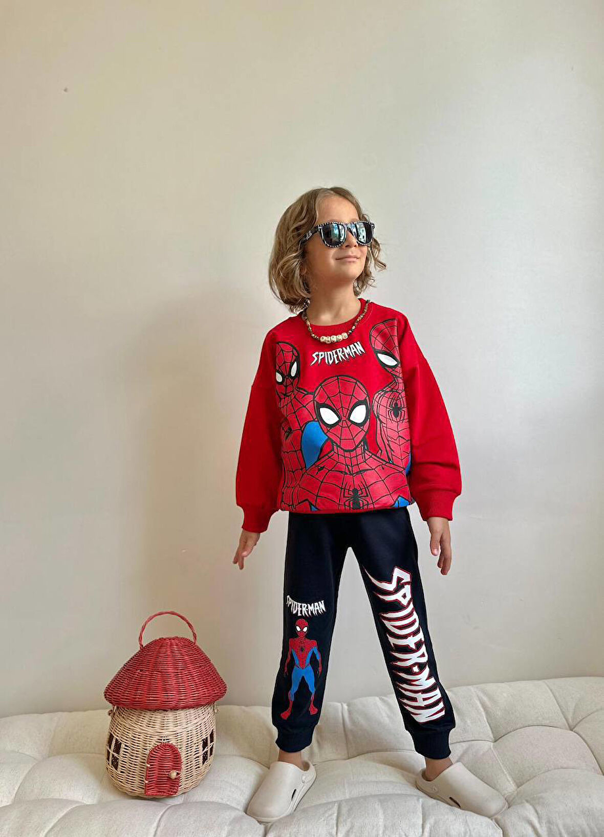 Erkek Çocuk Karakter Baskılı Sweatshirt Kışlık Takım