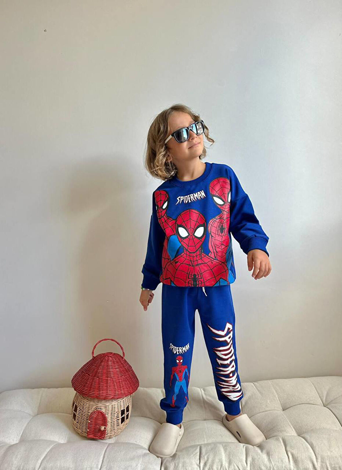 Erkek Çocuk Karakter Baskılı Sweatshirt Kışlık Takım