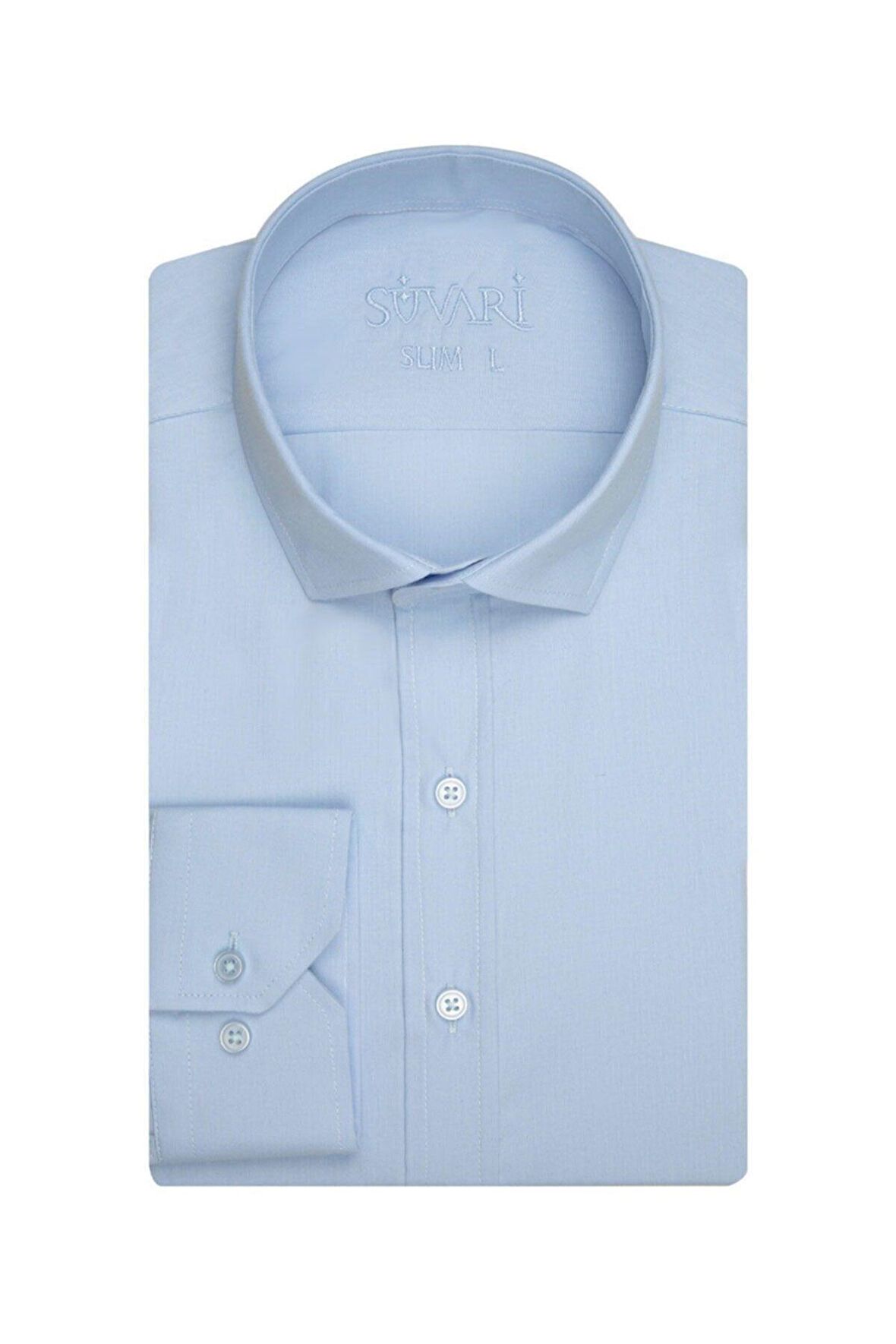 Süvari Classics Slim Fit Dar Kalip  Cepsiz Gömlek 