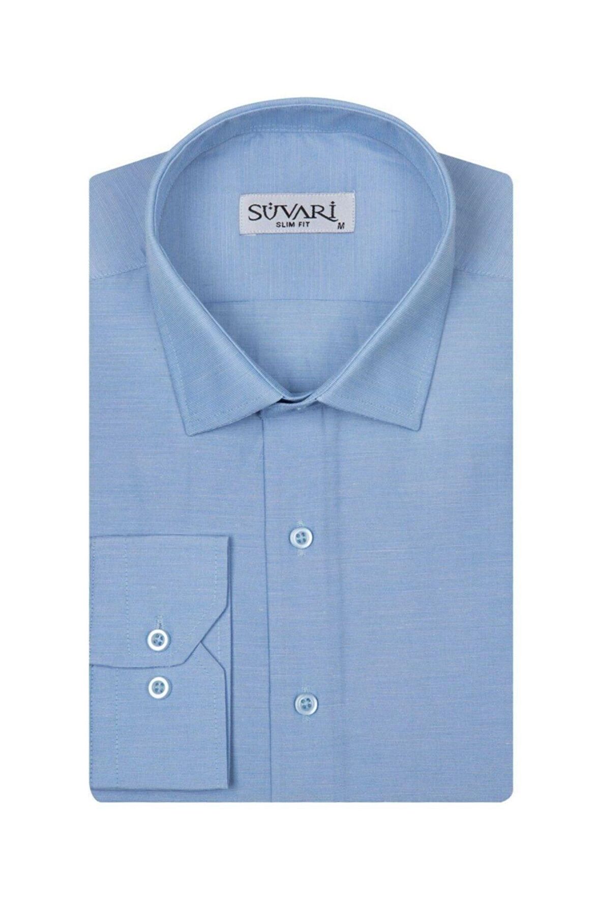 Süvari Classics Slim Fit Dar Kalip  Cepsiz Gömlek 