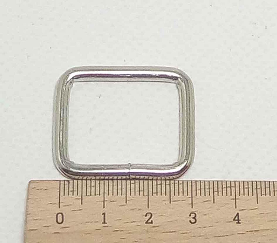 Gümüş renk 2x3 cm  dikdörtgen halka