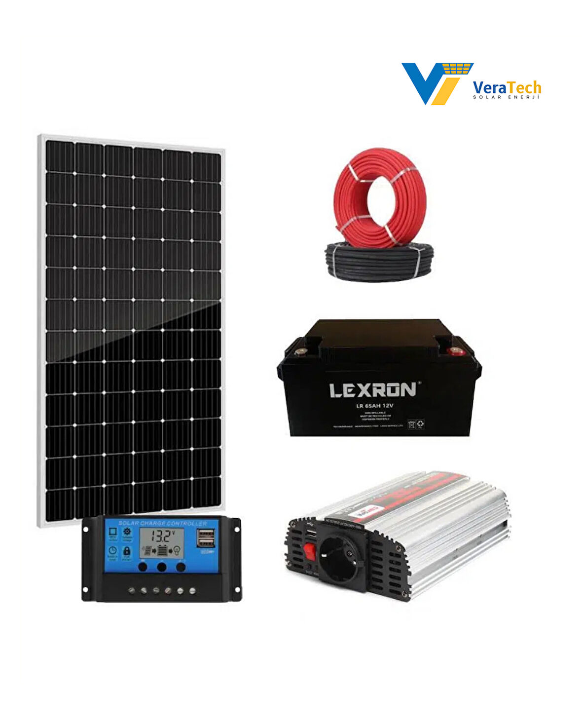 VeraTech Solar Enerji Bahçe Evi Tv Aydınlatma Paketi