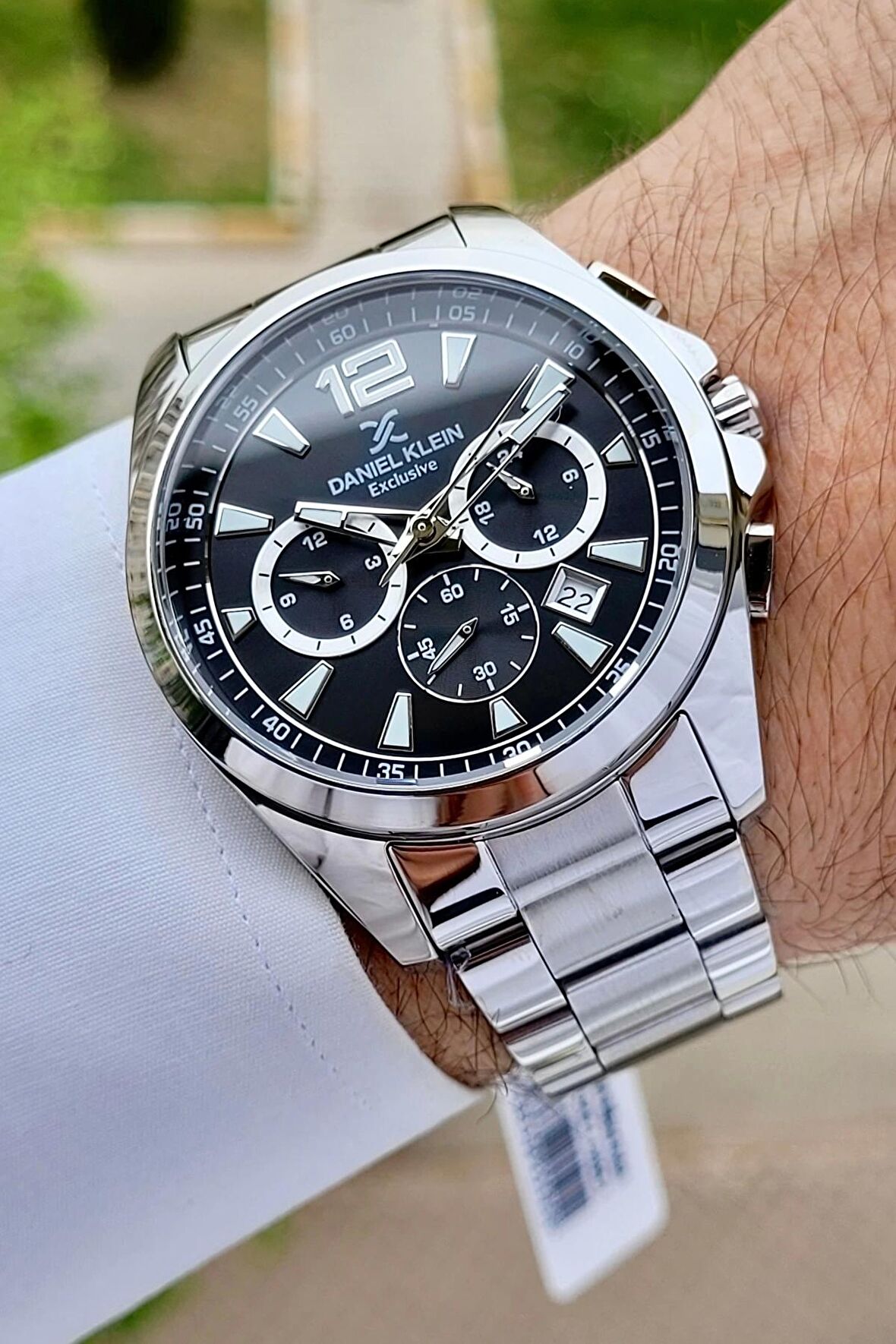 Daniel Klein DKISTE1122 Kadranı Siyah Kordonu Gümüş Renk Göstergeleri Aktif Hediye Paketli Erkek Kol Saati