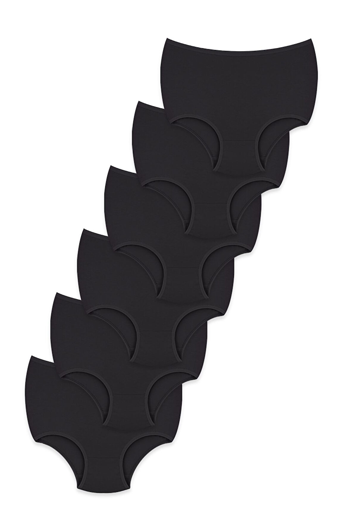 Kadın Külot Yüksek Bel Büyük Beden 6'lı Paket - Pamuklu Kumaş, 7 Farklı Renk Seçeneği