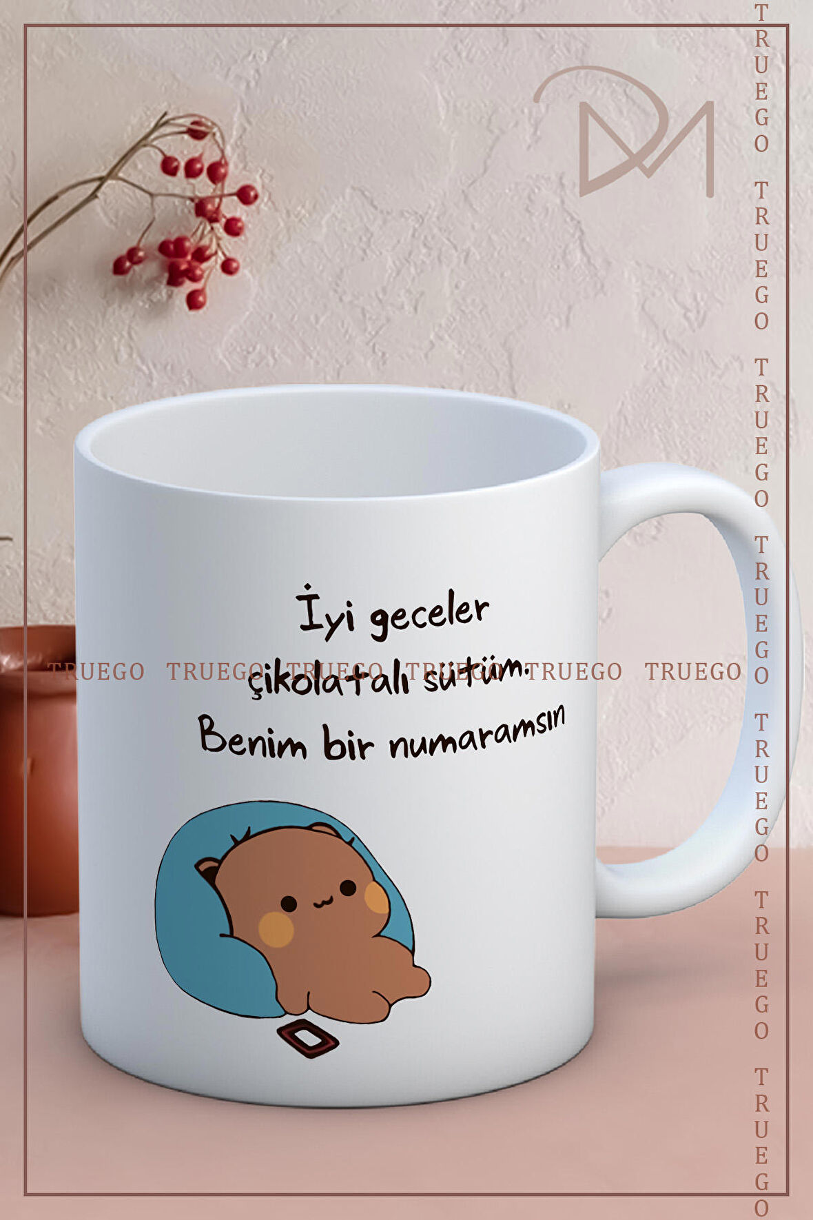 Baskılı Kupa Bardak Seramik Mug - Benim Bir Numaramsın