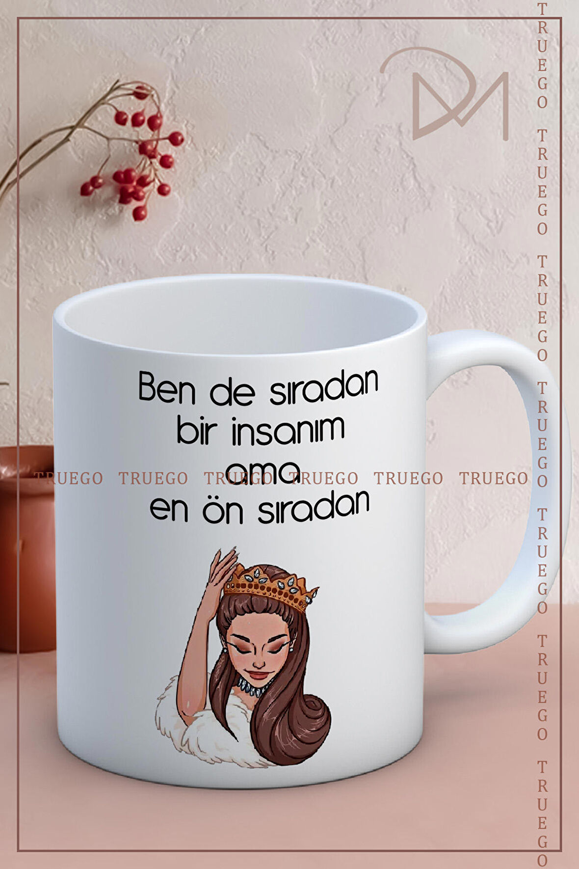 Baskılı Kupa Bardak Seramik Mug - Ben de Sıradan Bir İnsanım Ama En Ön Sıradan