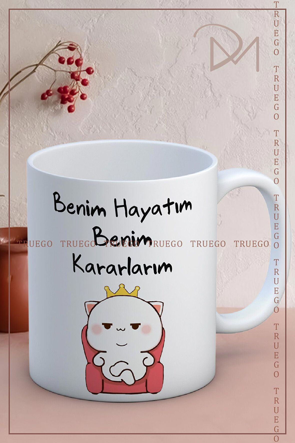 Baskılı Kupa Bardak Seramik Mug - Benim Hayatım Benim Kararlarım