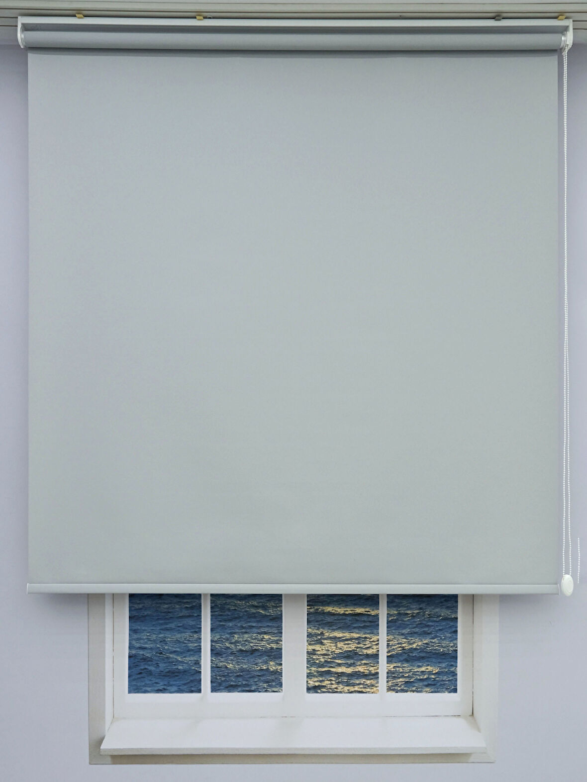 Düz Stor Perde - Kalın Mat Stor Güneşlik Kumaş (Keten) - Alüminyum Kasa ve Boru - Eteği DİLİMSİZ/DÜZ