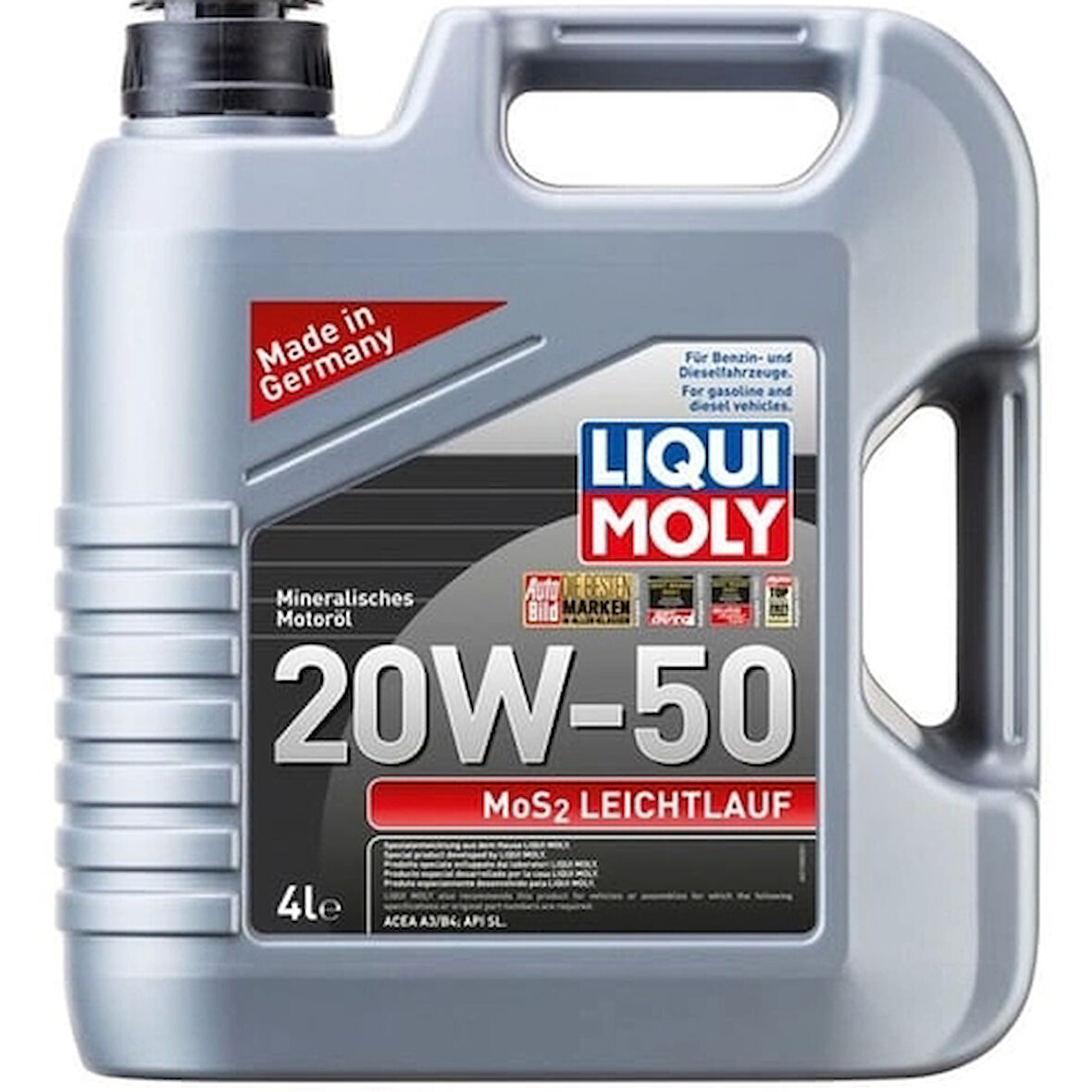 LIQUI MOLY 20W50 Motor Yağı MoS2'li LEICHTLAUF 4 Litre