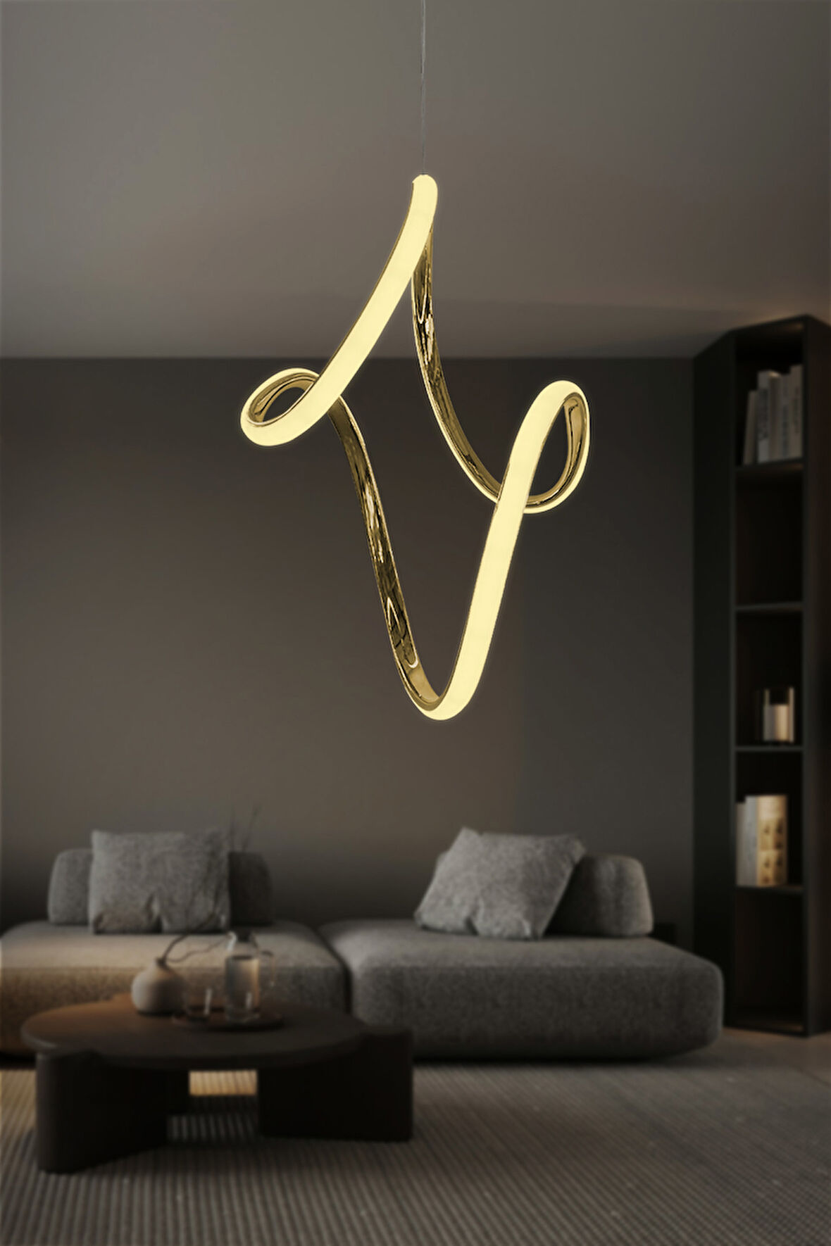 Badem Topsuz Modern Koridor & Oturma Odası Sarkıt Avize 