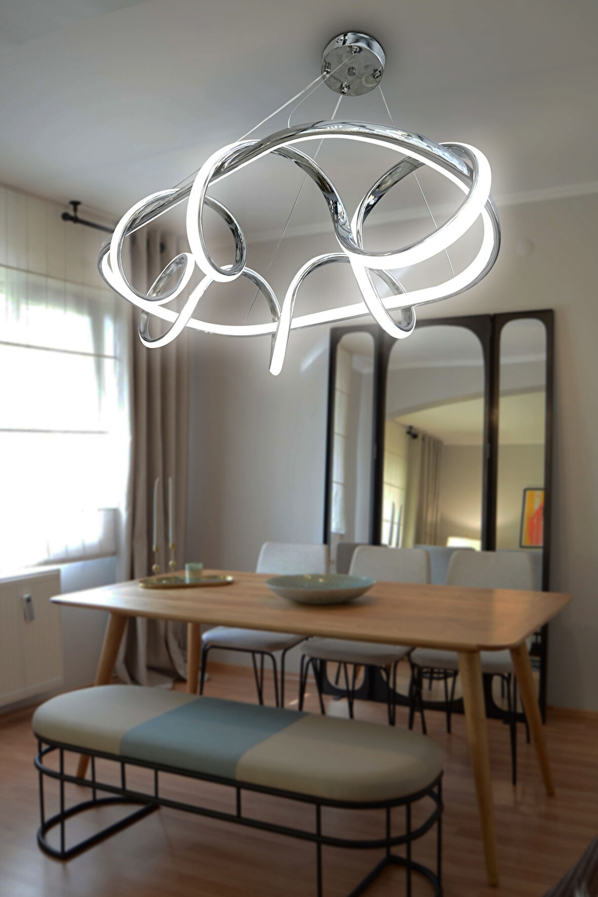 Kuzey Kıvrım Masaüstü Led Avize 