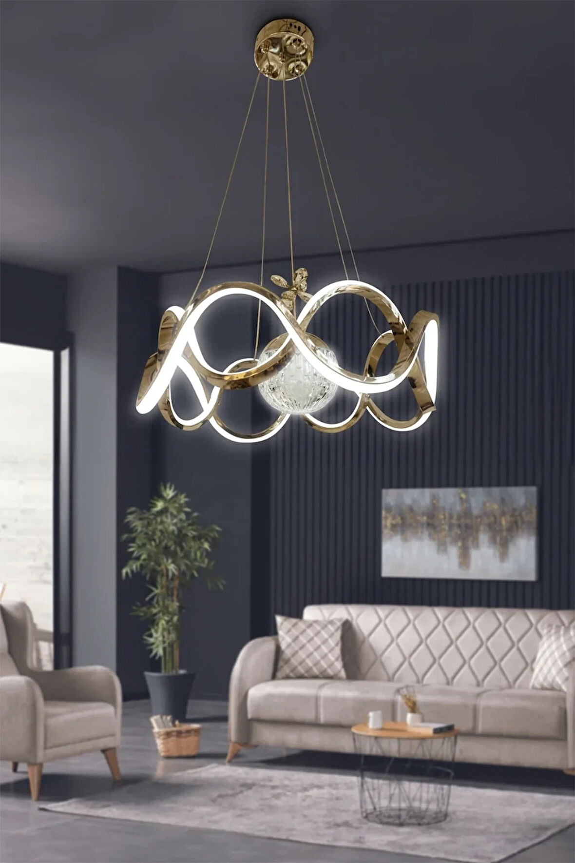 Drift Modeli Modern Sarkıt Led Avize 