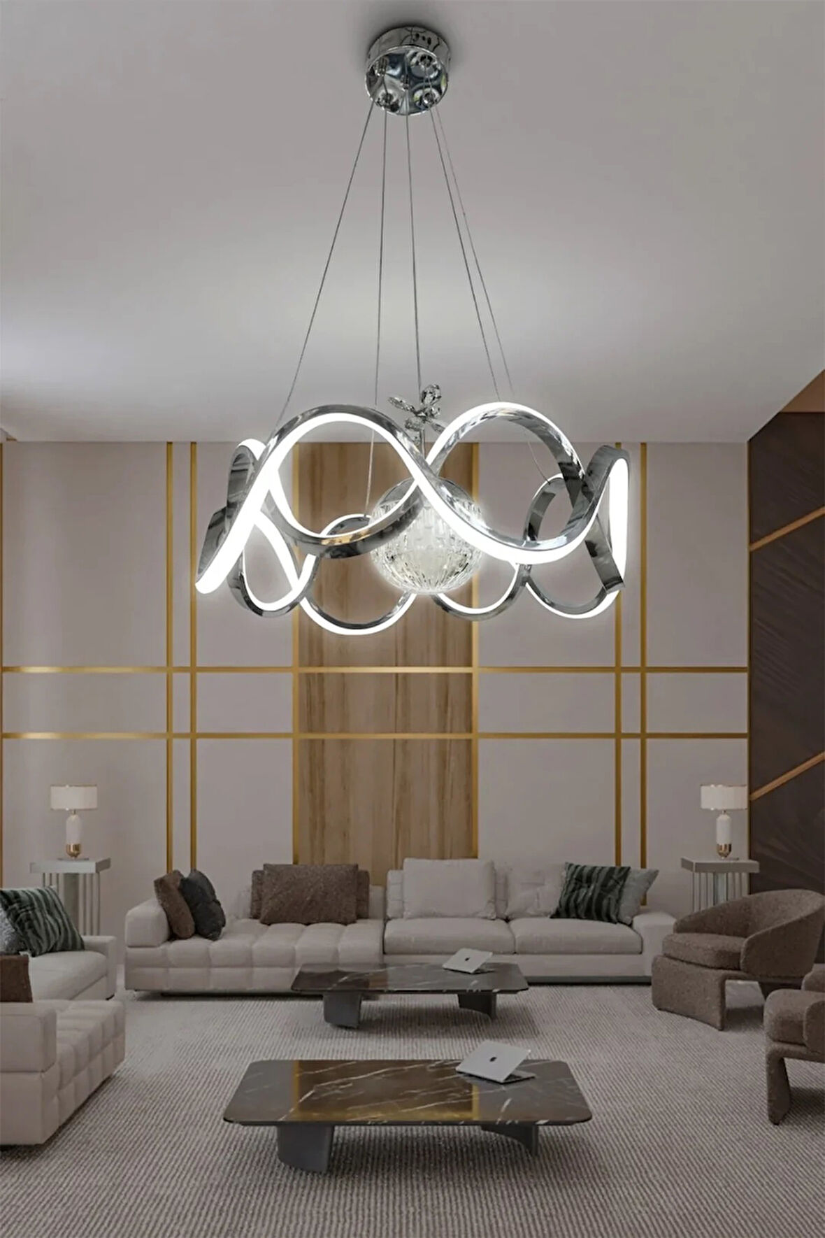 Drift Modeli Modern Sarkıt Led Avize 