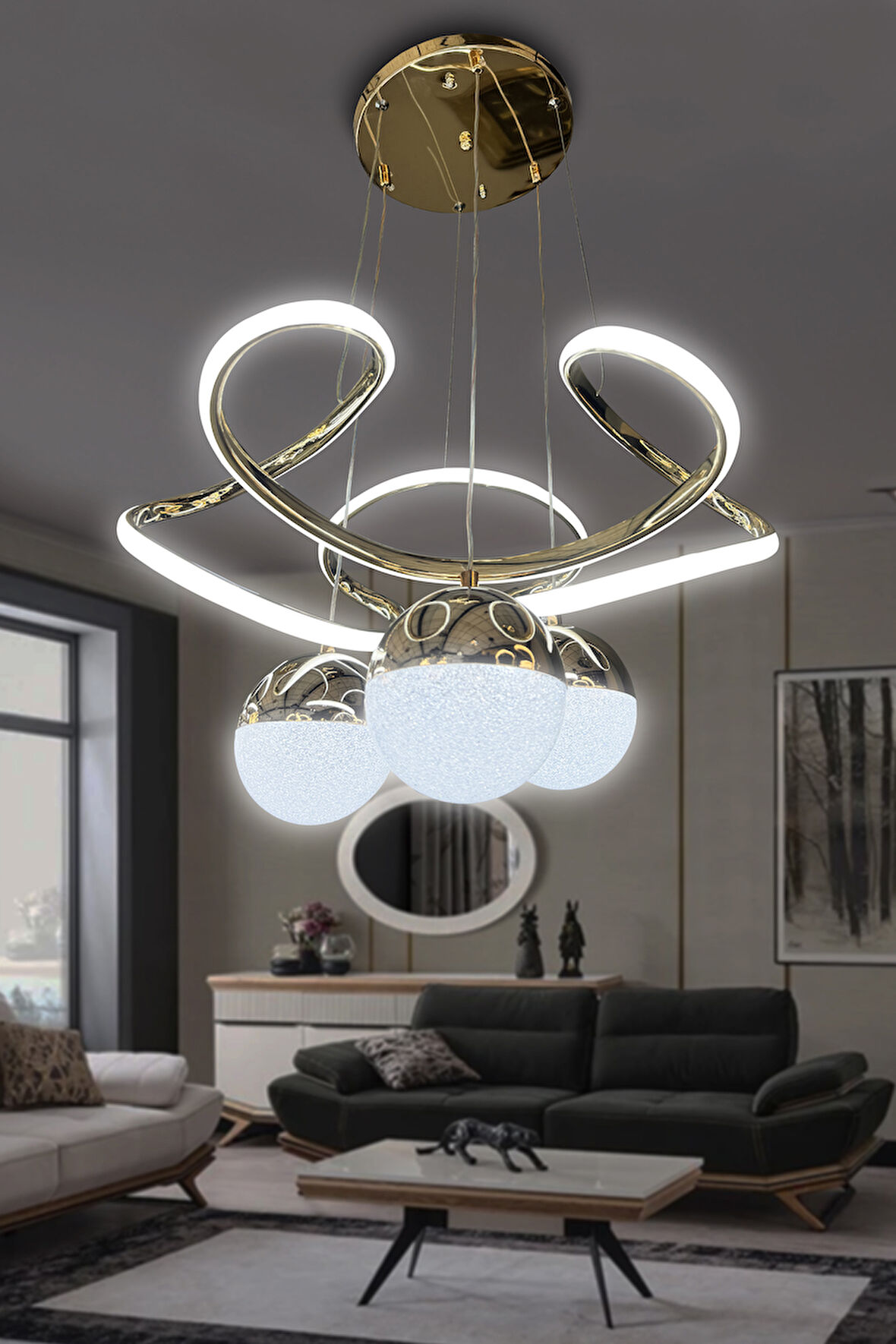 Dron 3 Toplu Led Avize 