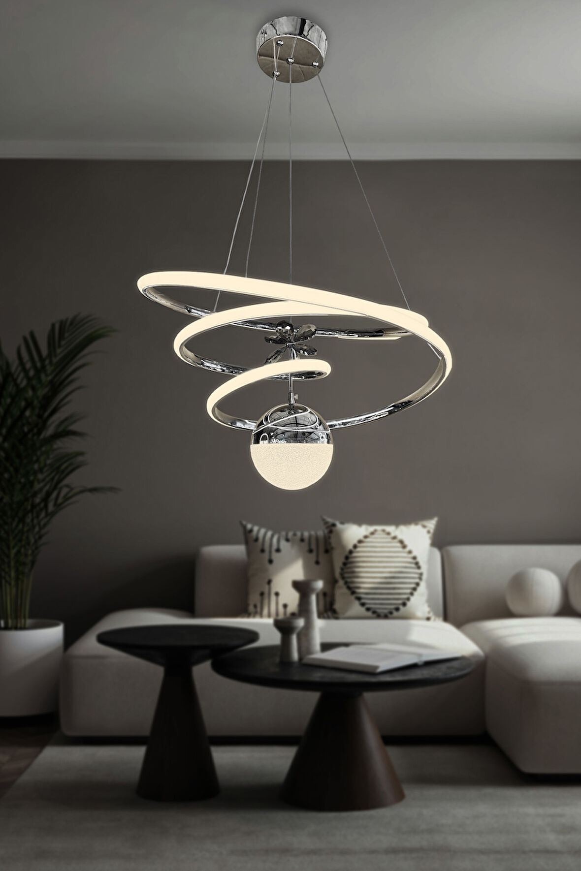 Eylül Büyük Modern Sarkıt Ledli Avize 