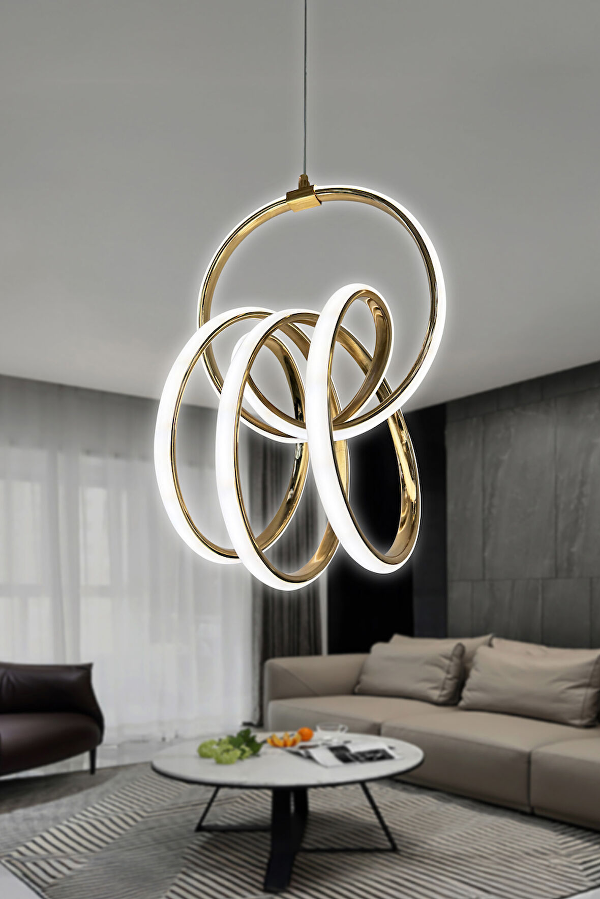 Fokus Modern (yüksek ışık gücü) Sarkıt Led Avize 2.5 mt Orjinal Ürün 