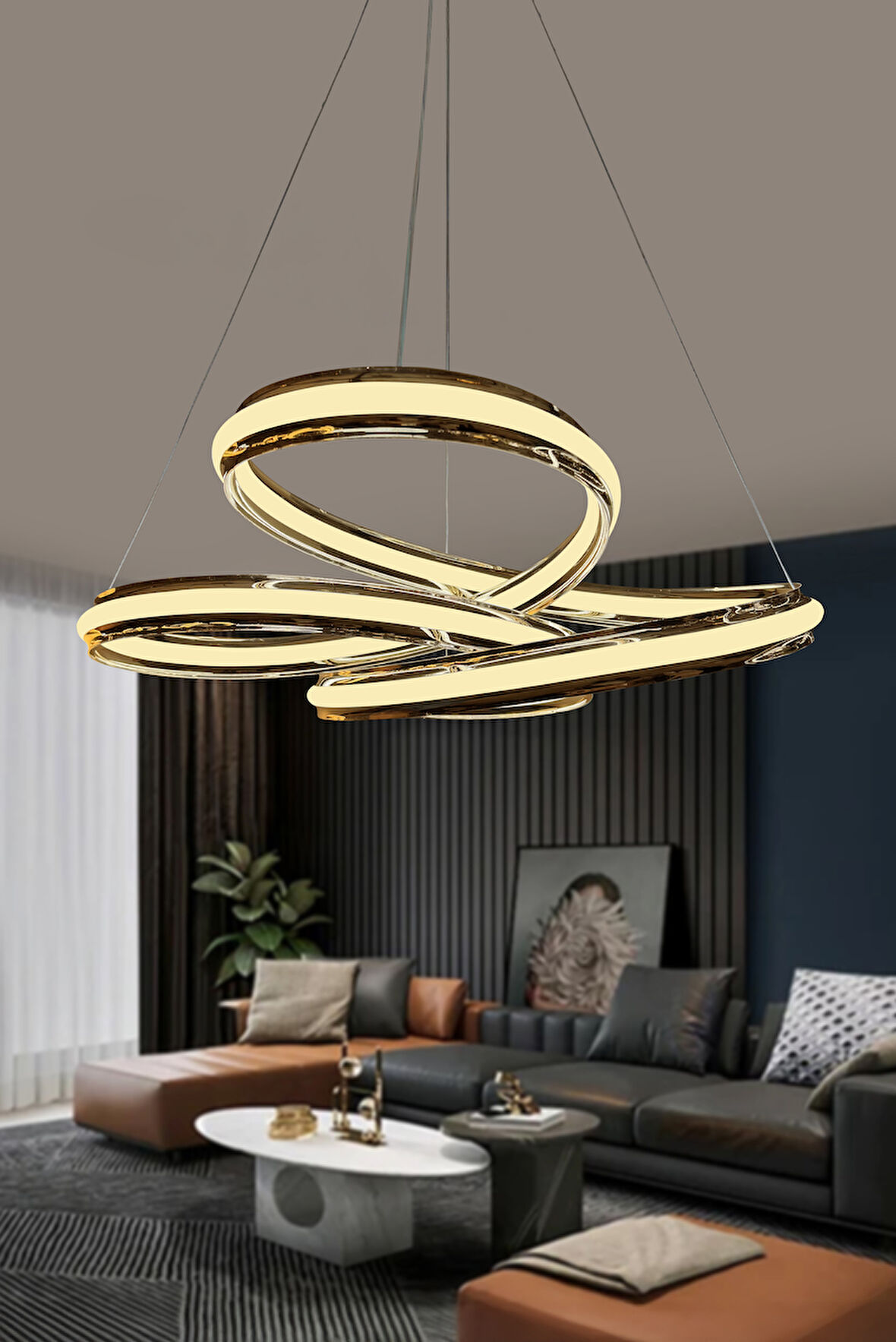 Sirius Çift Yönlü Kıvrım Salon, Oturma Odası, Mutfak Avizesi 