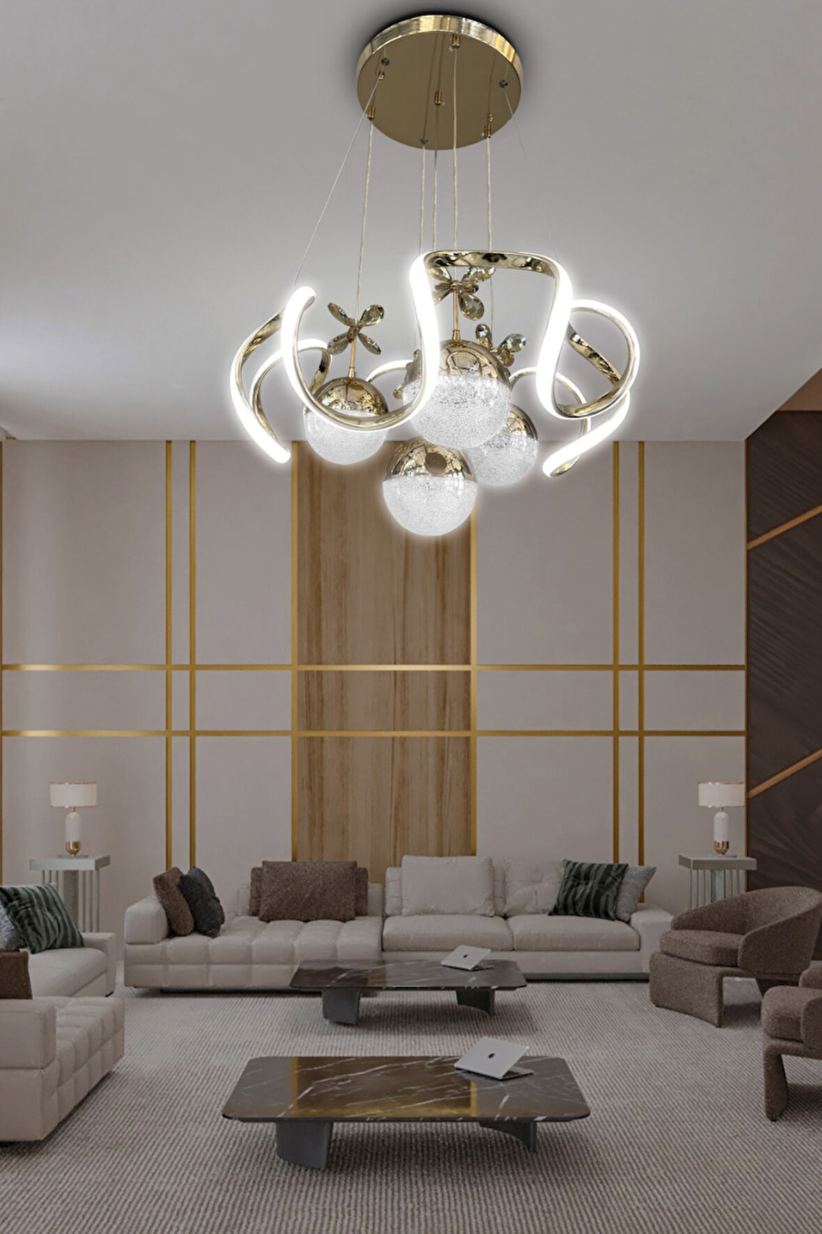 Arya 4 Toplu Sarkıt Led Avize 