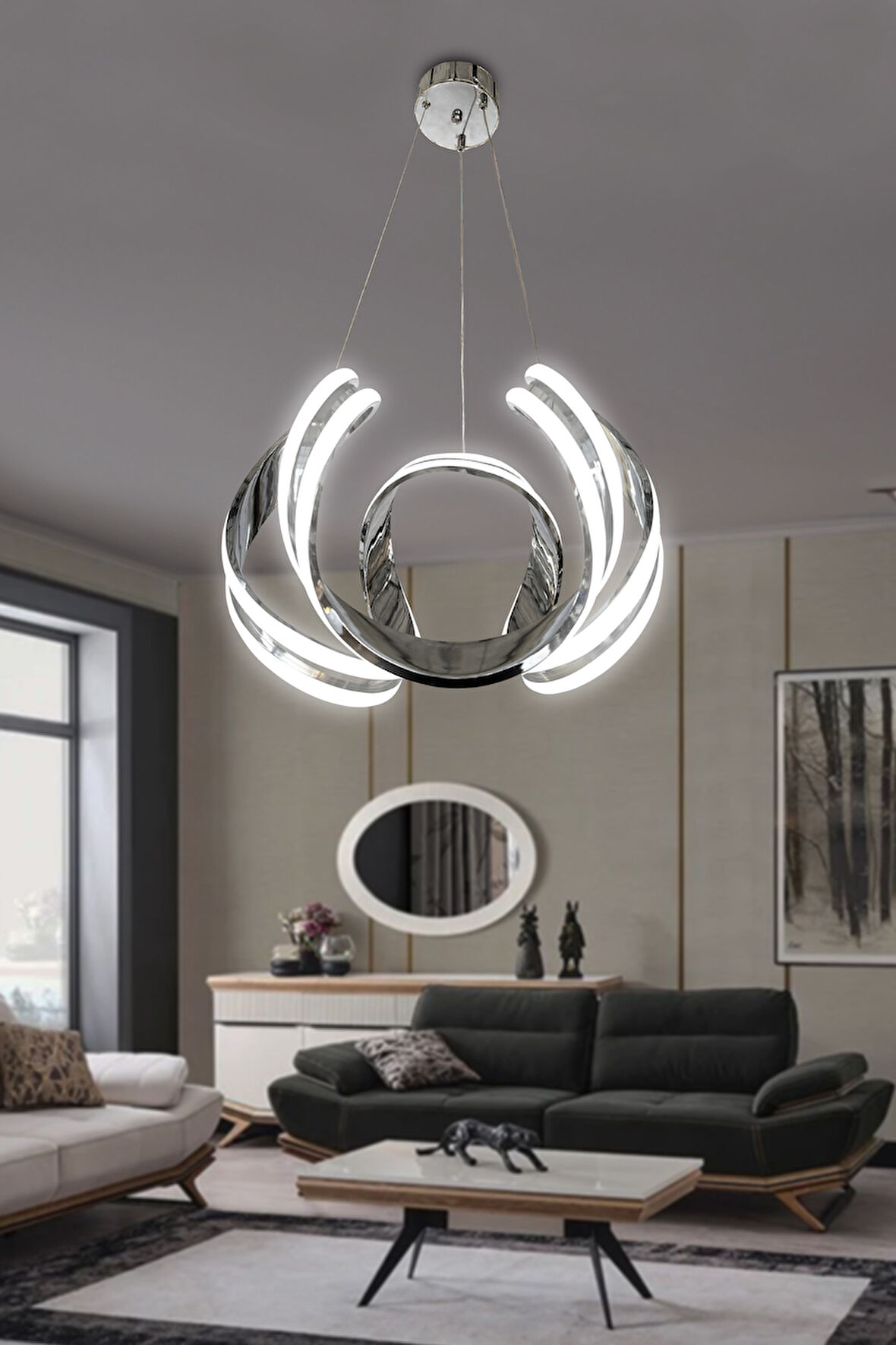 Arya Çift Yönlü Sıralı Led Avize 