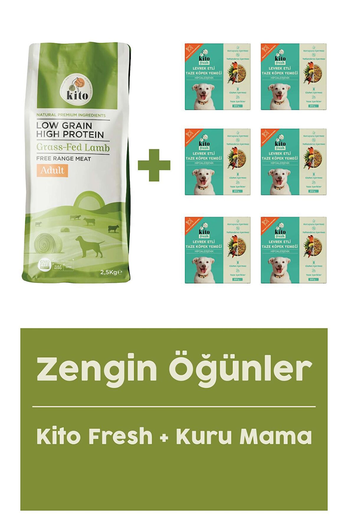 Yetişkin Köpek Maması 7 Kg + Balık Etli Fresh (levrek) X 6