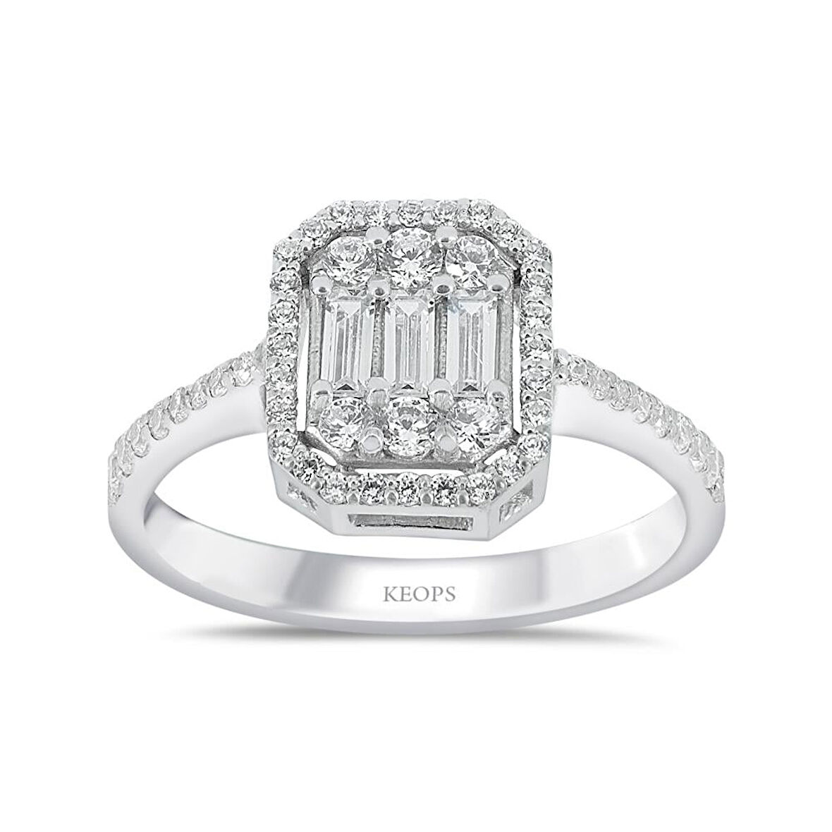 0.67 Karat Baget Pırlanta Yüzük