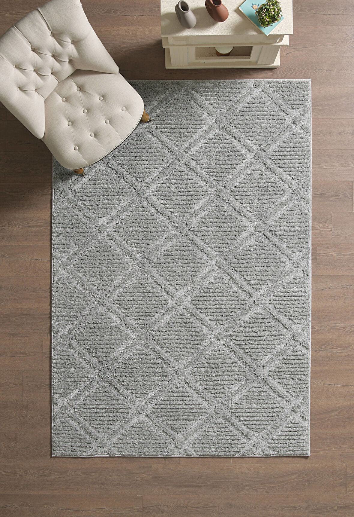 Modern Halı Özel Kesme Halı Salon Halısı Mutfak Halısı Yolluk Kolay Temizlenebilir Halı Gri Halı