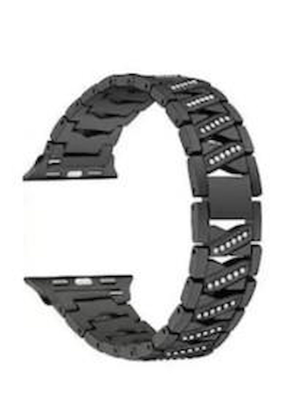Apple Watch 1 2 3 4 5 6 Se 38/40 mm Uyumlu Paslanmaz Çelik Taşlı Kordon Kayış