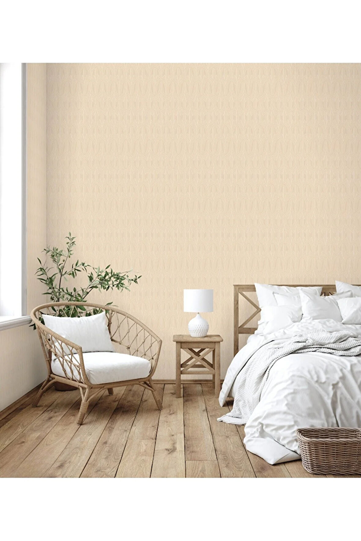 Modern Harmony Design Wallpaper - 15.6 MTR, Krem, 24102-5 Icon Duvar Kağıdı