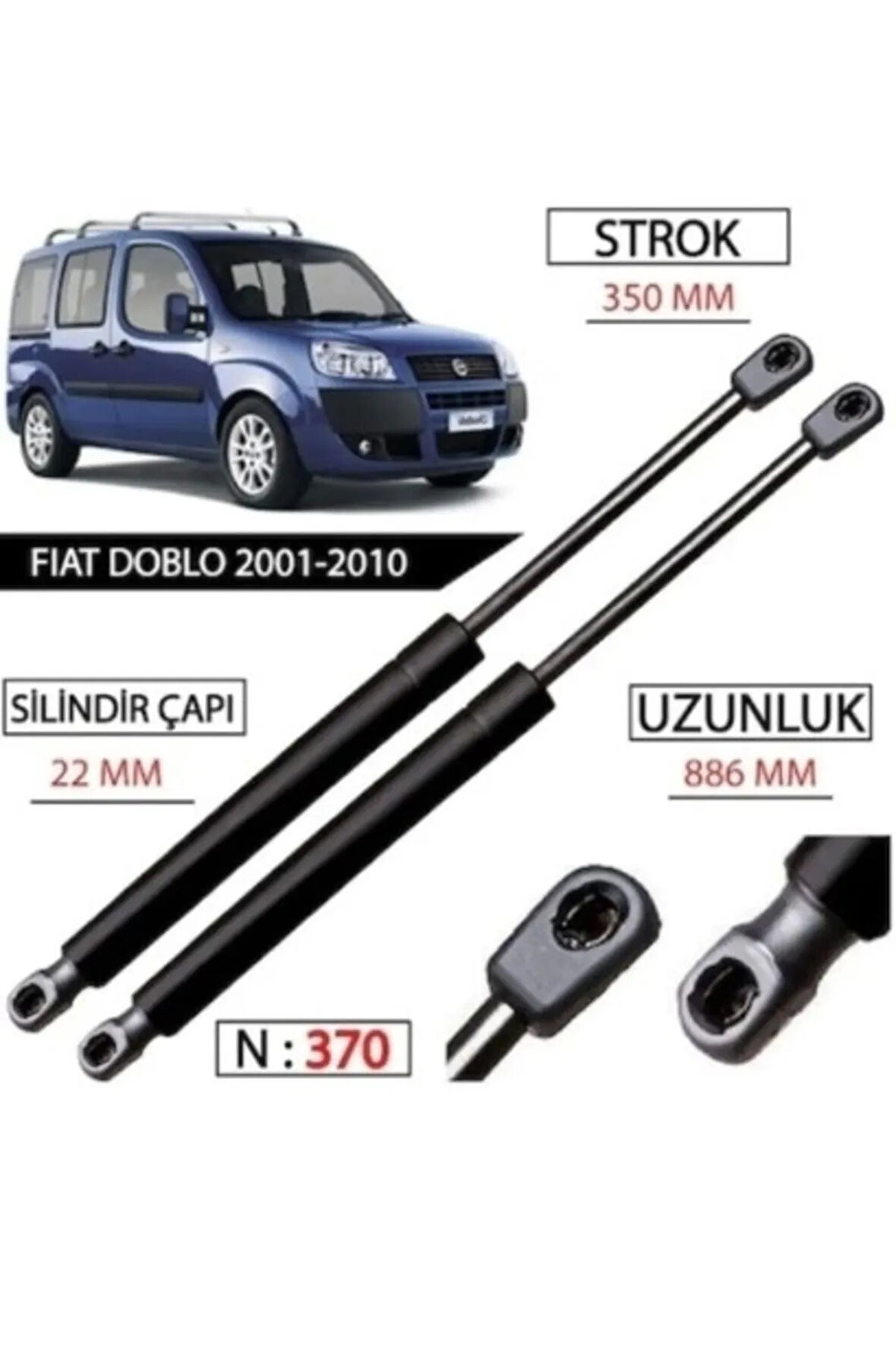 Fiat Doblo Bagaj Amortisörü Takım Sağ Sol 2001-2009