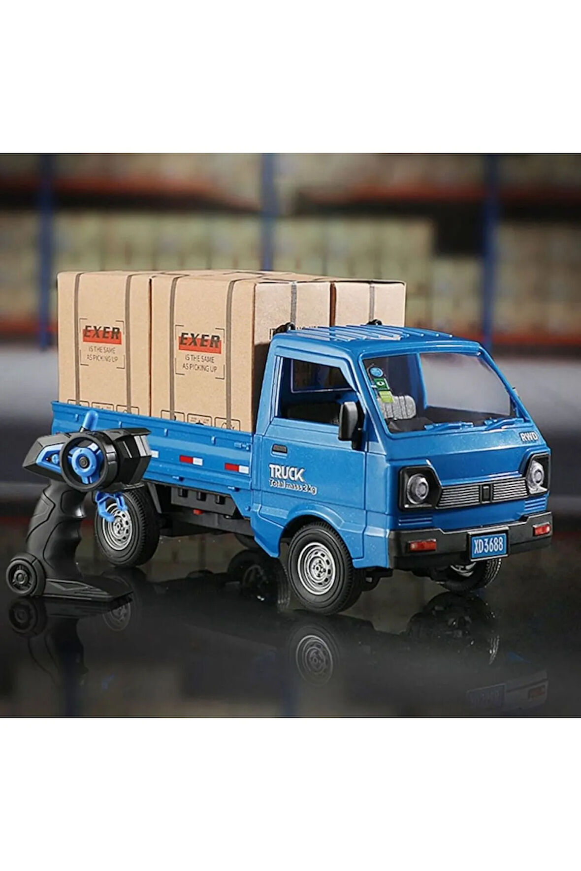 Uzaktan Kumandalı RC Kamyonet Kumandalı Sesli Işıklı Jarjlı Kamyon Yük Taşıma Aracı Yük Taşıma Aracı