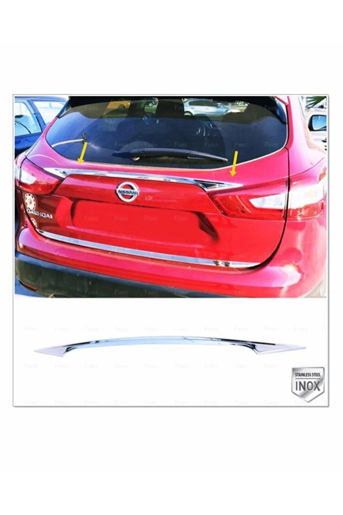 Nissan Qashqai j11 Krom Bagaj Çıtası 2013-2020 P. Çelik