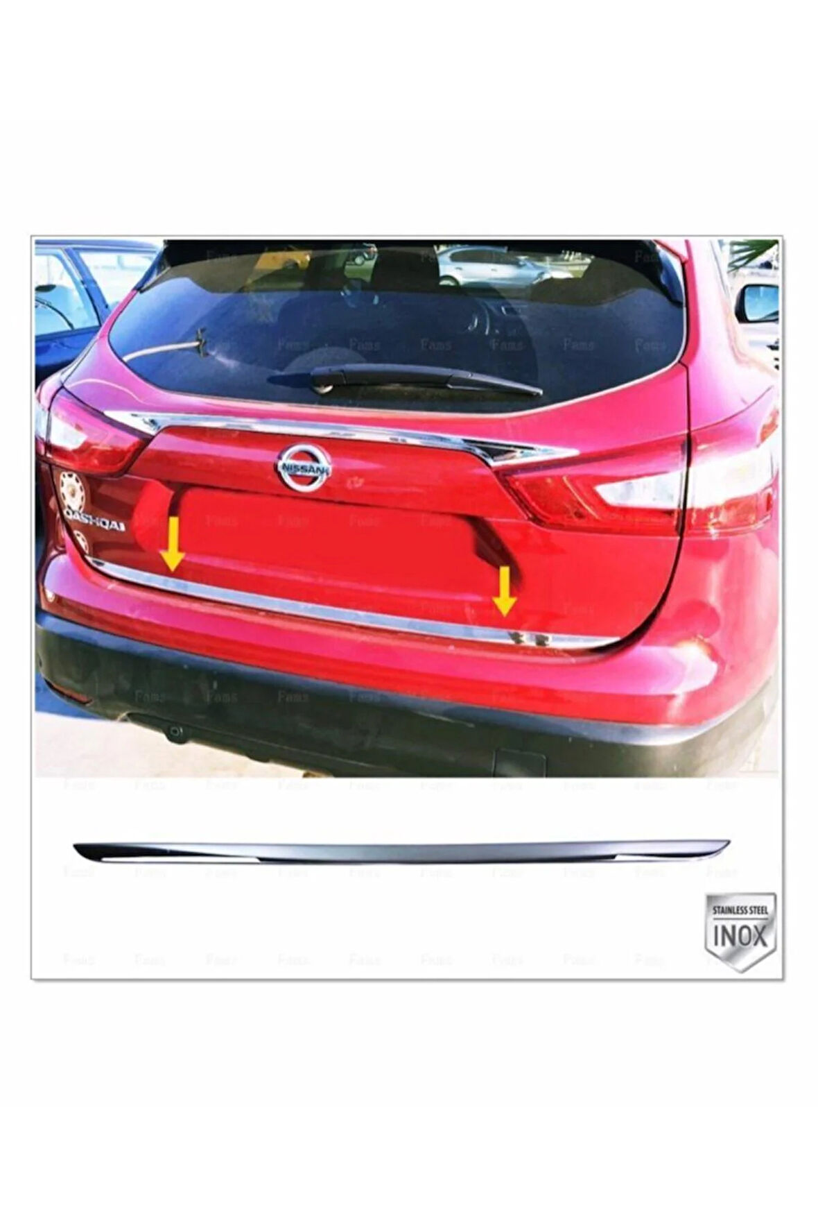 Nissan Qashqai J11 Krom Bagaj Alt Çıtası 2013-2020 P. Çelik