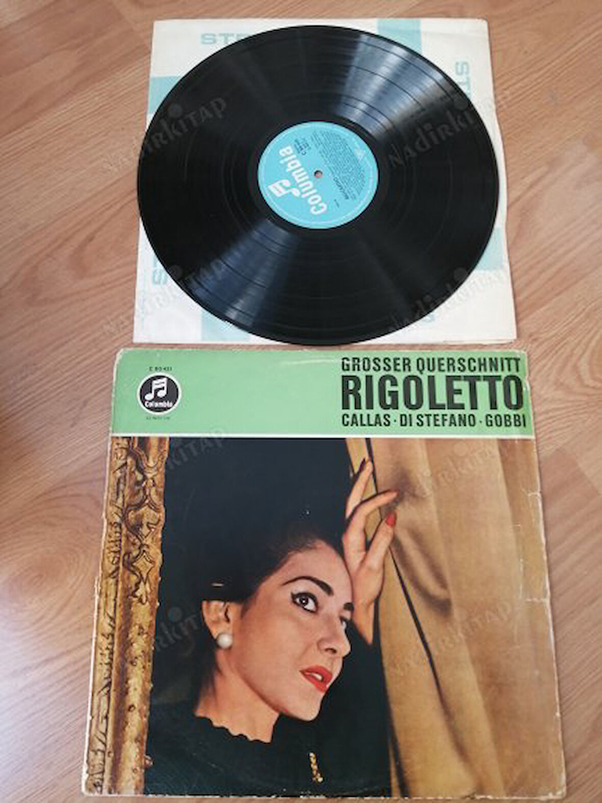 MARIA CALLAS / Di Stefano / Gobbi - RIGOLETTO - Grosser Querschnitt  - ALMANYA DÖNEM BASIM LP ALBÜM