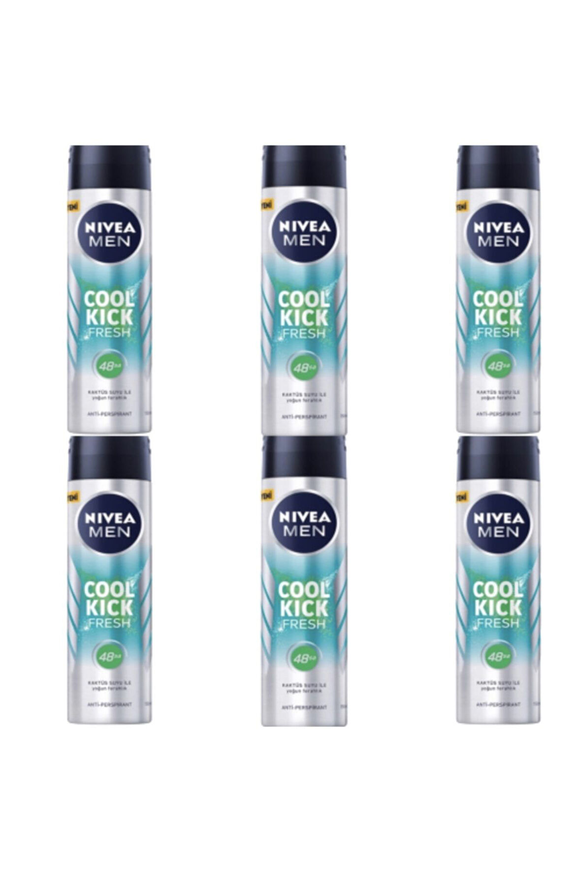 Men Cool Kick Fresh Erkek Deodorant Sprey 150 ml x 6