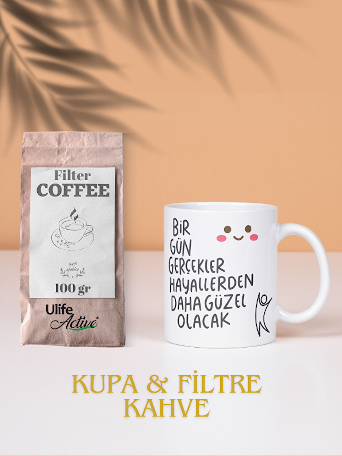 DeepCraft Eğlenceli Güzel Sözler Kupa Hediyelik Kupa 300ML - 100gr. Filtre Kahve Hediyeli!