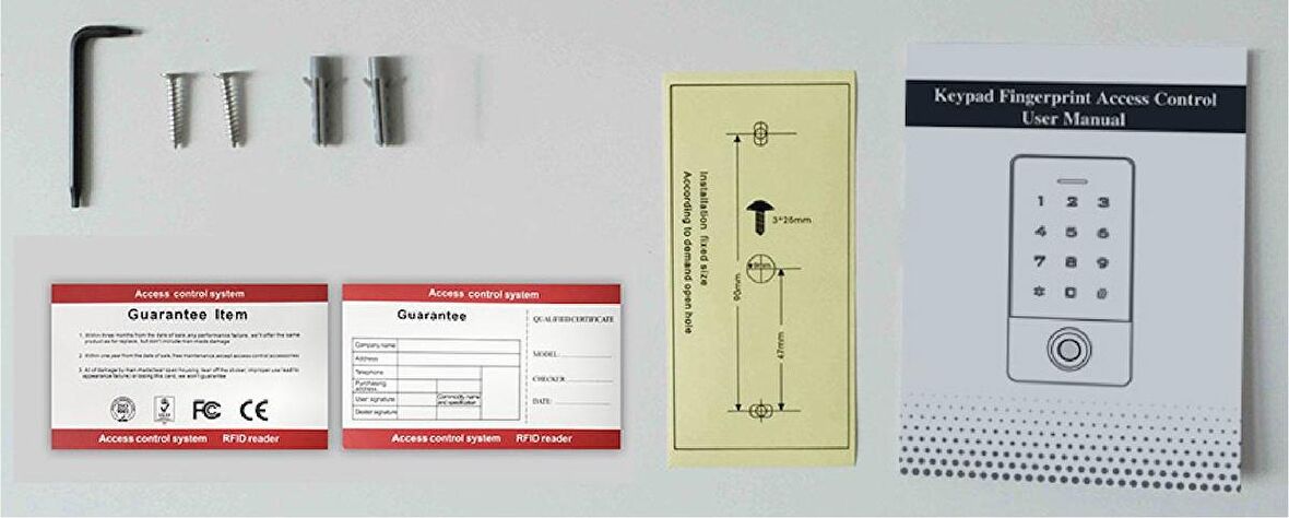 SARKEY SR-211 EM Stand Alone, İç Ortam, Metal Kasa, Kart-Şifre-Parmak İzi Özellikli Biyometrik Cihaz (125 Khz)