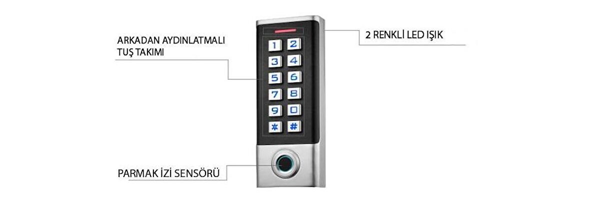 SARKEY SR-211 EM-W Stand Alone, Dış Ortam (IP68), Metal Kasa, Kart-Şifre-Parmak İzi Özellikli Biyometrik Cihaz (125 Khz)